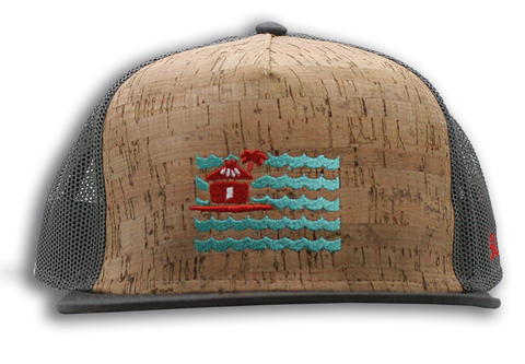 Sukasa Flag Flat Visor 5 Panel Cork Mesh Trucker